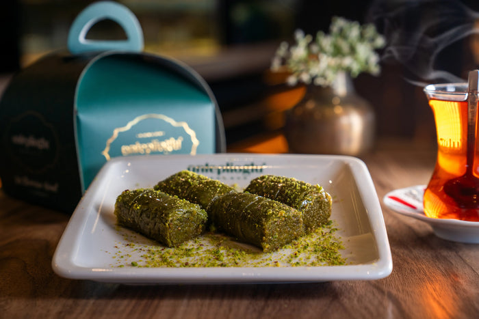 Burma Kadayıf – Engelshaar-Rolle mit Pistazie